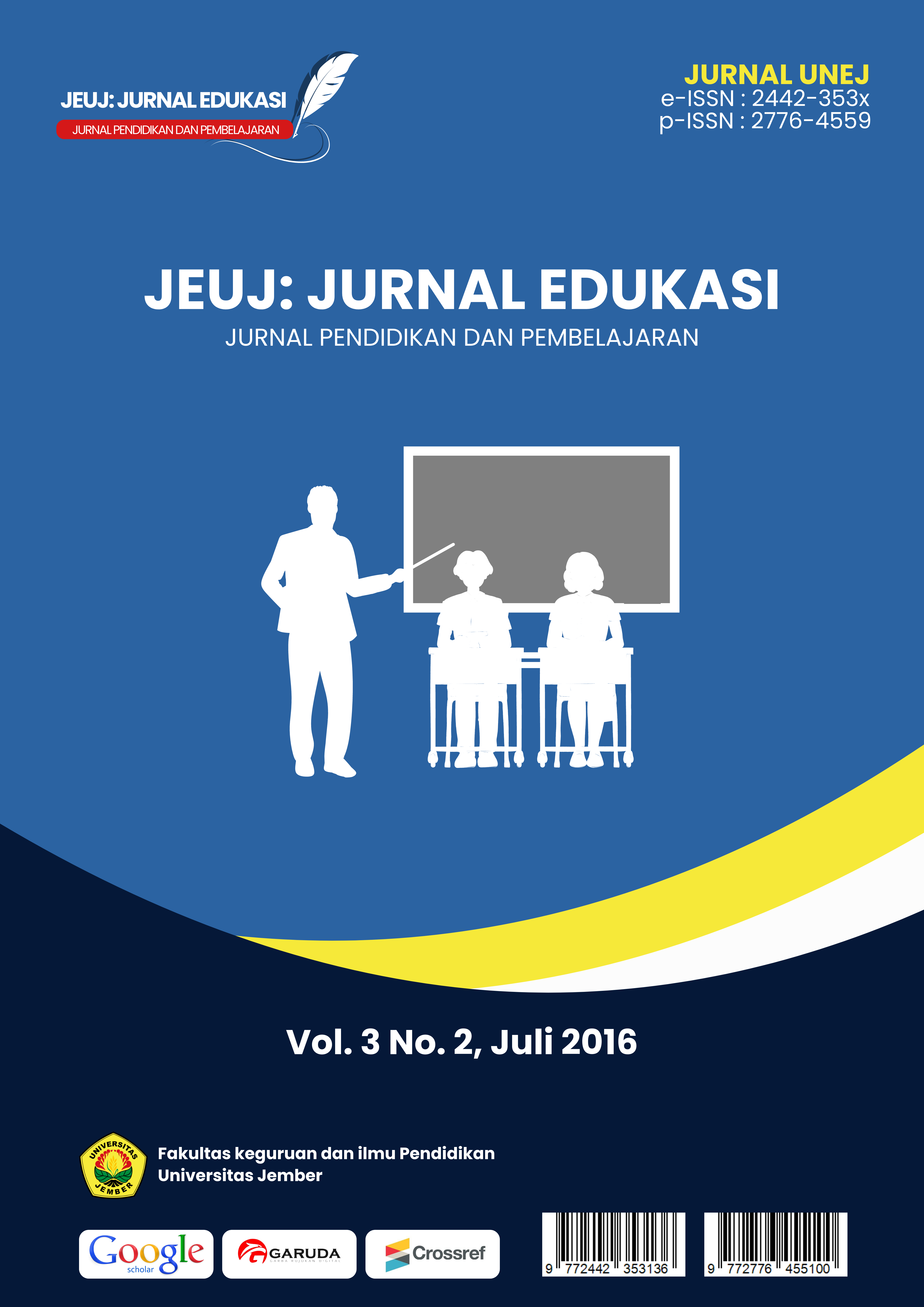 					View Vol. 3 No. 2: Juli 2016 : Jurnal Edukasi
				